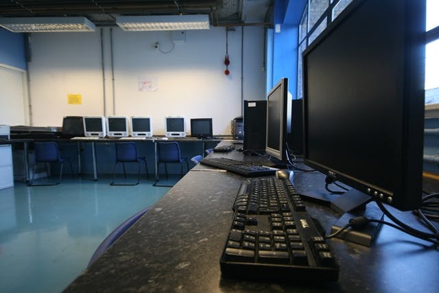 I.T. Suite at The Harrow Club with computers for training and workshops.